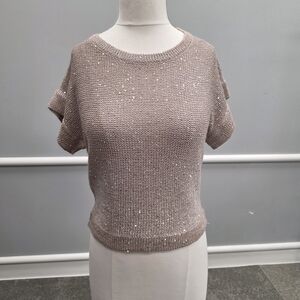 WD.NY Shimmering Taupe Sweater
